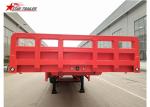 2 Axles 30ft 30Ton Flatbed Semi Trailer For Transporting Construction Machinery