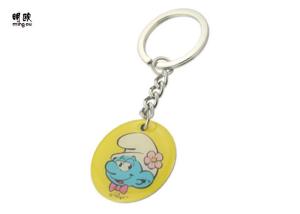 Wholesale Popular Customized SS Key Chain With Epoxy Protection Logo, Round Shaped from china suppliers