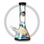 Rick And Morty Art Beaker Bong Night _ luminous Design Heady 7MM Glass Hookah