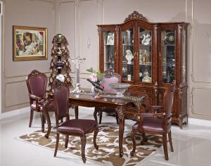 Wholesale 1380*1380*800mm Unique Luxury Wood Dining Room Sets Wooden Carved from china suppliers