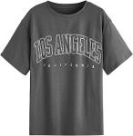 1000 Quantity Splicing Women's Oversized Tees Vintage Half Sleeve Loose Casual T