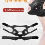 Black 3 Mode Facial Slimming Strap Silicone V Face Lifting Device