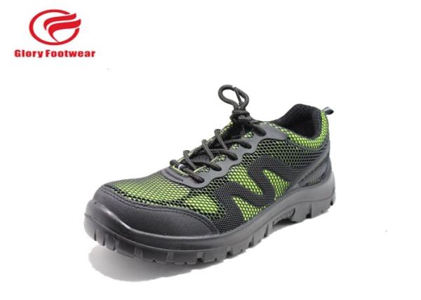 High Cut Cool Looking Mens Lightweight Steel Toe Shoes Anti Slip KPU Black /