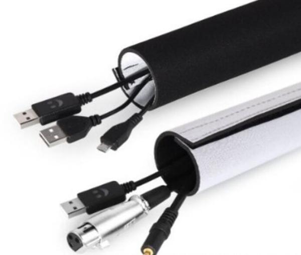 Velcro Cable Protection Tube , Open Harness Protection Sleeve Sticky Covered
