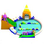Octopus Slide Aqua Sports Water Park Reliable Long Lifespan Creative Anti Skid