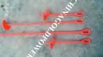 Red Painted Metal Earth Screw Ground Anchors For Retaining Walls