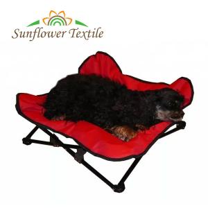 Wholesale 90x90x20cm Outdoor Pet Gear 600D PVC Oxford Elevated Folding Metal Dog Cot from china suppliers