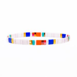 Wholesale Two Strands Elastic Tila Bead Bracelet Geometric For Anniversary from china suppliers