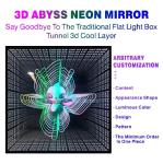 Advertising Light Sign for Interior Decoration 3D Stereo Tunnel Abyss Infinity