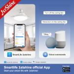 Retractable Smart LED Ceiling Fan Light , Quiet DC Motor Fan Light