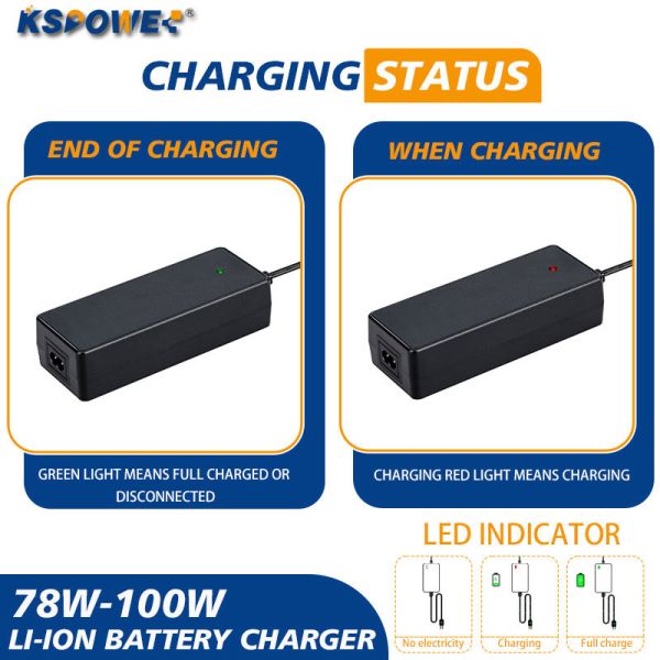 25.2Volt 4 Amp AC-DC External 18650 Battery Charger with PC Fireproof Material for Li-ion Batteries