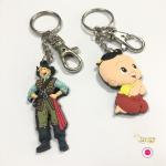 Rubber 3D PVC Key Chain Soft Basketball Volleyball Soccer Silicone Key Ring For