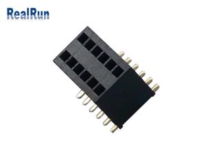 Wholesale PA6T Female Header Connector 1.27mm Pitch SMD Type Phosphor Copper Contact from china suppliers