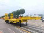 3 Axle 60 100 Ton 18 Meter Lowboy Axle Low Bed Truck Semi Trailer with Tire