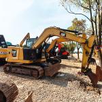 Used Caterpillar 307.5 Crawler Excavator 7.5ton Weight 42kw Rated Power CATC2.4T