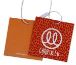 Lanlu 800gsm Artpaper Matt Coat Clothing Hangtags White Strings For lady fashion