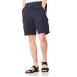 Men'S Cotton Linen Blend Cargo Shorts 9.5 Inch Inseam Shorts Drawstring Button