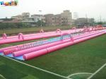 400m Three Lane Splash Outdoor Inflatable Water Slides for Crazy Custom