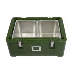 30L Top Loading PE Insulated Food Thermo Box With Stainless Steel Inner GN Pan