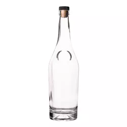 High Flint 700ml Spirit Glass Bottle With Cork Lid Thick Base Luxury Package For Cosmestic Industrial