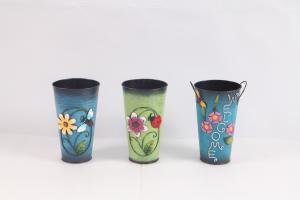 Wholesale Highly Durable Patio Metal Decor Vase Rustic Style Colorful Crafts from china suppliers