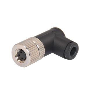 Wholesale 60V M8 Female Plastic Screw Connector Assembly 3 4 Pin 4A 90 Degree from china suppliers
