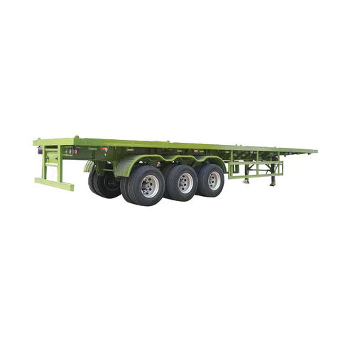 CIMC used Heavy Loading Capacity 40 60 80 100 Ton 3 Axle 4 Axle 40ft 45ft Container Flatbed Semi Trailer To Africa