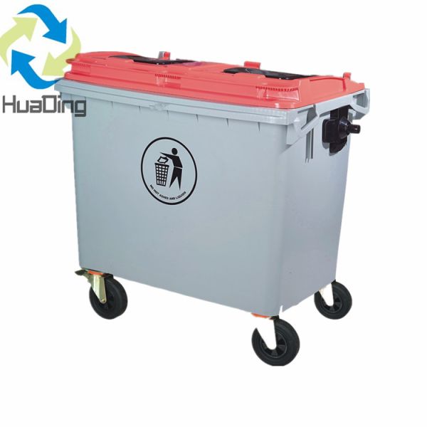 660L plastic dustbin lid