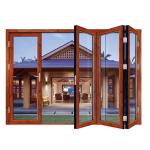 UPVC PVC Foldable Sliding Glass Doors 3 Panel Bi Fold Doors Electrophoresis