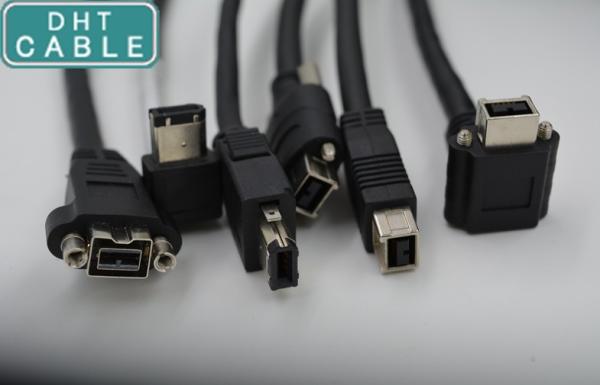 15.0 Meters IEEE 1394 Firewire Cable , Black / Grey Color Unibrain Firewire