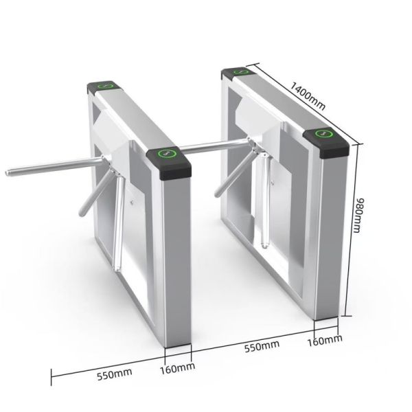 SS304 Fully Automatic Turnstile Gate Two Way RFID Turnstile Gate Access Control