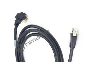 Wholesale High Flex Right Angle RJ45 GIGE Camera Cable , Gigabit Internet Cable with Thumbscrew Lock from china suppliers