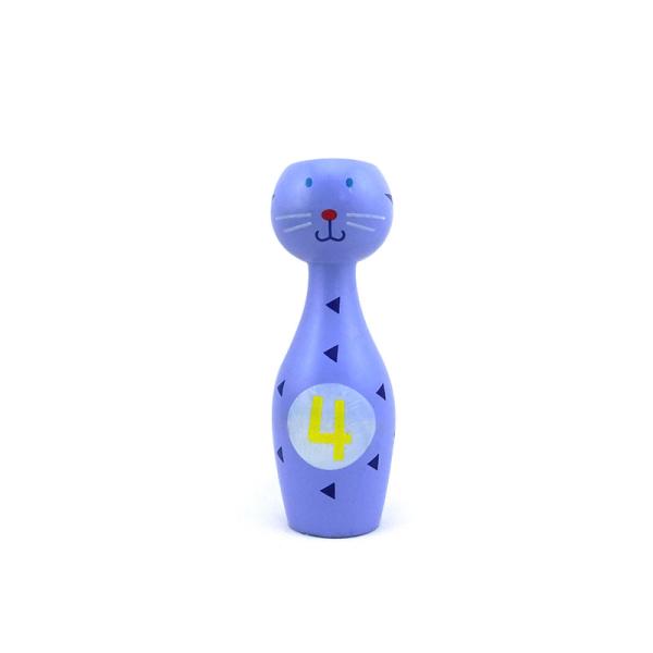 Customized cute animal wooden bowling ball toy parent-child interactive early