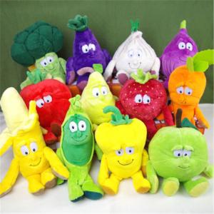 Wholesale Eco friendly Vegetable Fruit Assorted Stuffed Baby Plush Toys Red / Green / Yellow from china suppliers