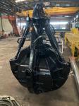Heavy Duty Metal Mechanical Orange Peel Grab Grapple For 20 Ton Excavator