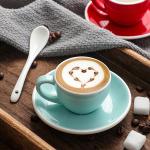 Multicolor 75ml Porcelain Espresso Cups With Saucers Bulk Kitchen Supplies