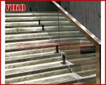 Double Steel Stringer staircaseVK24S,Tread Marble Stainless Steel,Power Coated