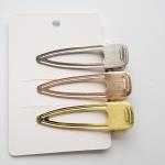 gold barrette hair clip for adults Korea Geometry Metal Spring Personalized