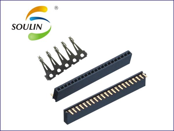 1.27mm pitch shenzhen factory waterproof gold plated customized female header