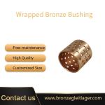 Wrapped Bushing Size, Bronze CuSn8 Material