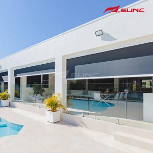 Wholesale Outdoor Roller Blinds Waterproof Zip Track Blinds Patio Roll Up Shade Window from china suppliers