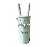 75KVA Single Phase Pole Mounted Transformer Oil Liquid 34500V To 120V