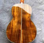 39 Inch OOO KOA Wood Acoustic Guitar Ebony Fingerboard Abalone Inlay With Pickup