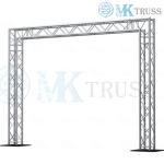 Aluminum Alloy 6082-T6 Spigot Connection 400mm Square Truss for Arched Roof