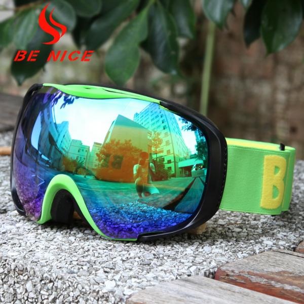 Quality UV400 Protection Reflective Ski Goggles Windproof / Dustproof For Outdoor for sale