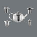 Glass Teapot With Etched Stainless Steel Infuser 0.3mm Micro Holes For Optimal