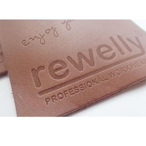 Wholesale ODM Embossed Logo Genuine Leather Patches For Clothing And Hats from china suppliers