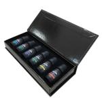 ODM Black Hot Stamping Book Shaped Gift Box EE Flute With Foam