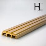 C3600 Brass Look Stair Nosing , ODM Metal Stair Edging High Hardness