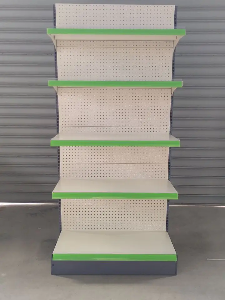 Factory Good Quality Convenience Store Shelving White Supermarket Display Rack
